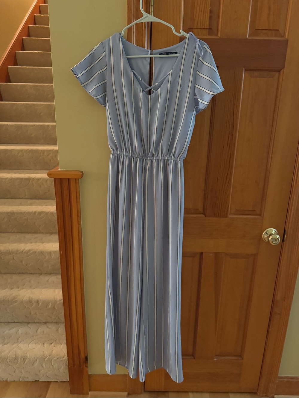 Light Blue Striped Women’s Maxi jumper
